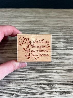 🆕 Autumn Sentiment Wood Stamp